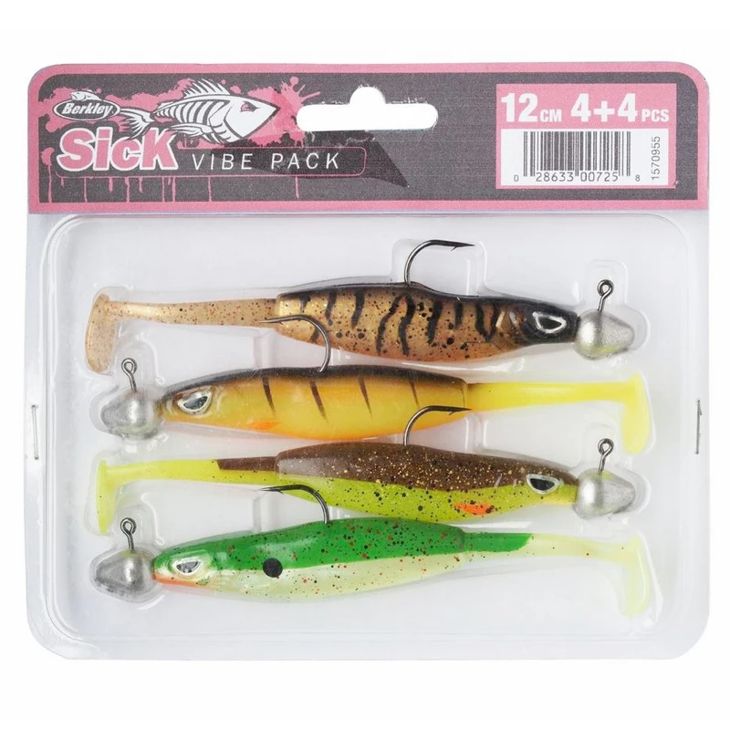 Berkley Sick Vibe 12cm 4pc Pre-Rigged Bismuth 1 Berkley Sick Vibe 12cm 4pc Pre-Rigged Bismuth