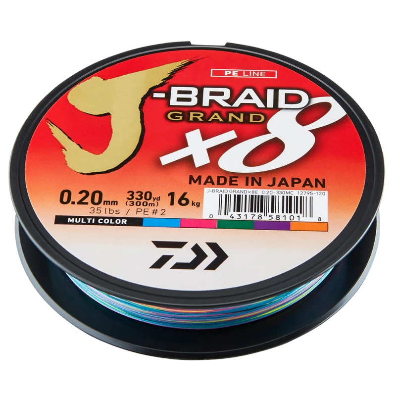 Daiwa J-braid Grand X8 Multi Color 300m 1 Daiwa J-braid Grand X8 Multi Color 300m
