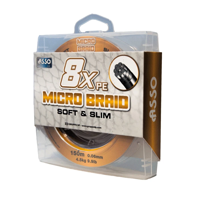 ASSO 8xPE Micro Braid 1x150 8x30DEN Brown 1 ASSO 8xPE Micro Braid 1x150 8x30DEN Brown