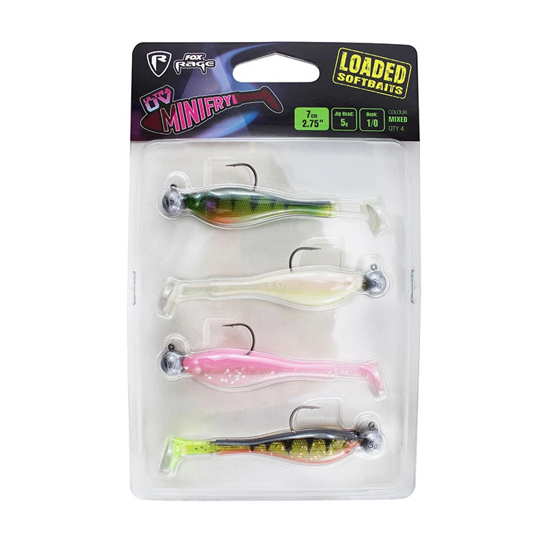 Fox Rage UV Mini Fry Loaded Mix Pack 7cm 5g 1/0 1 Fox Rage UV Mini Fry Loaded Mix Pack 7cm 5g 1/0